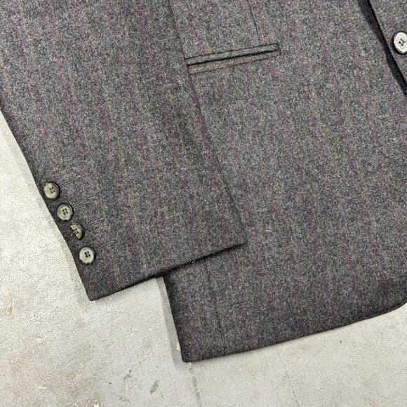 Vintage Daniel Hechter Paris Flannel Wool Blazer Sport Coat 40R - Picture 4 of 10